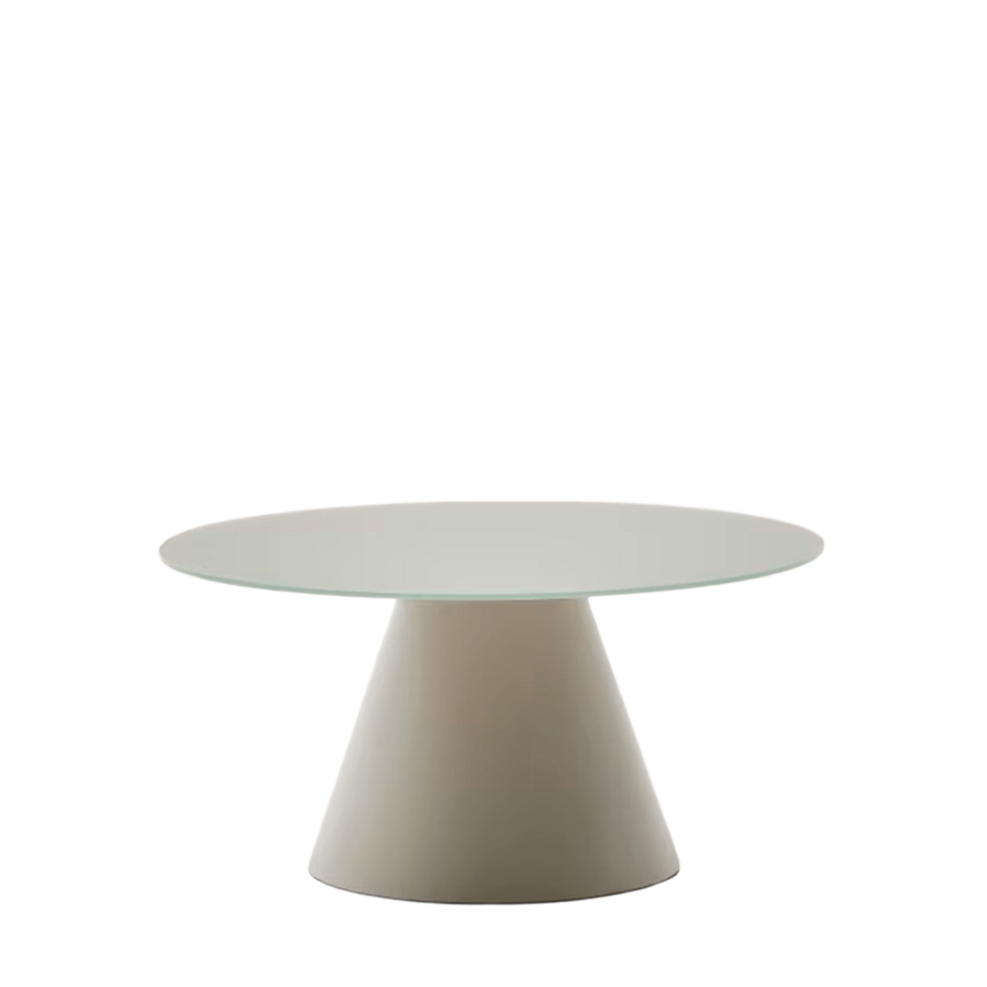 Kave Home Couchtisch Wilshire von Kave Home Ø: 80 cm / H: 40 cm, Grau