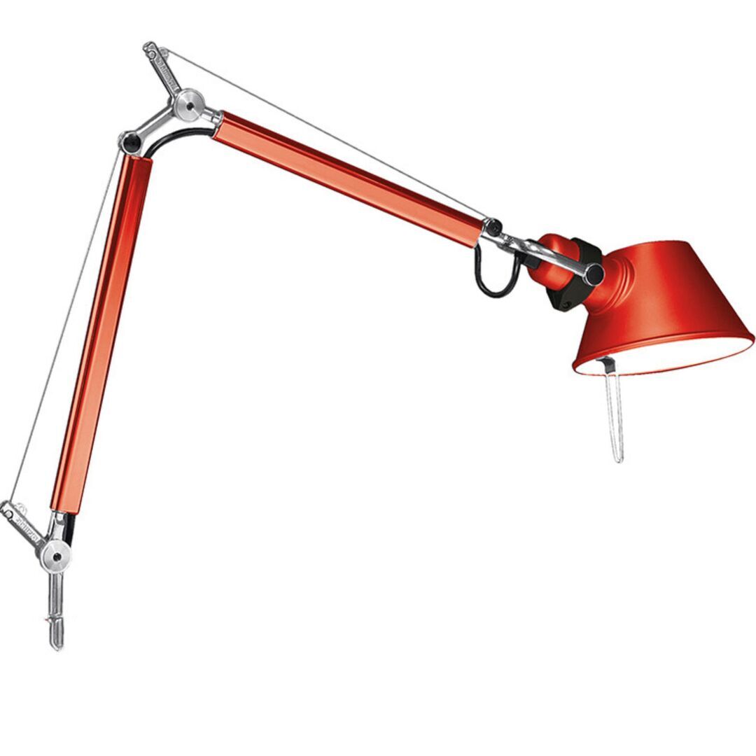 Artemide Tolomeo Micro mit Fuss von Artemide Rot