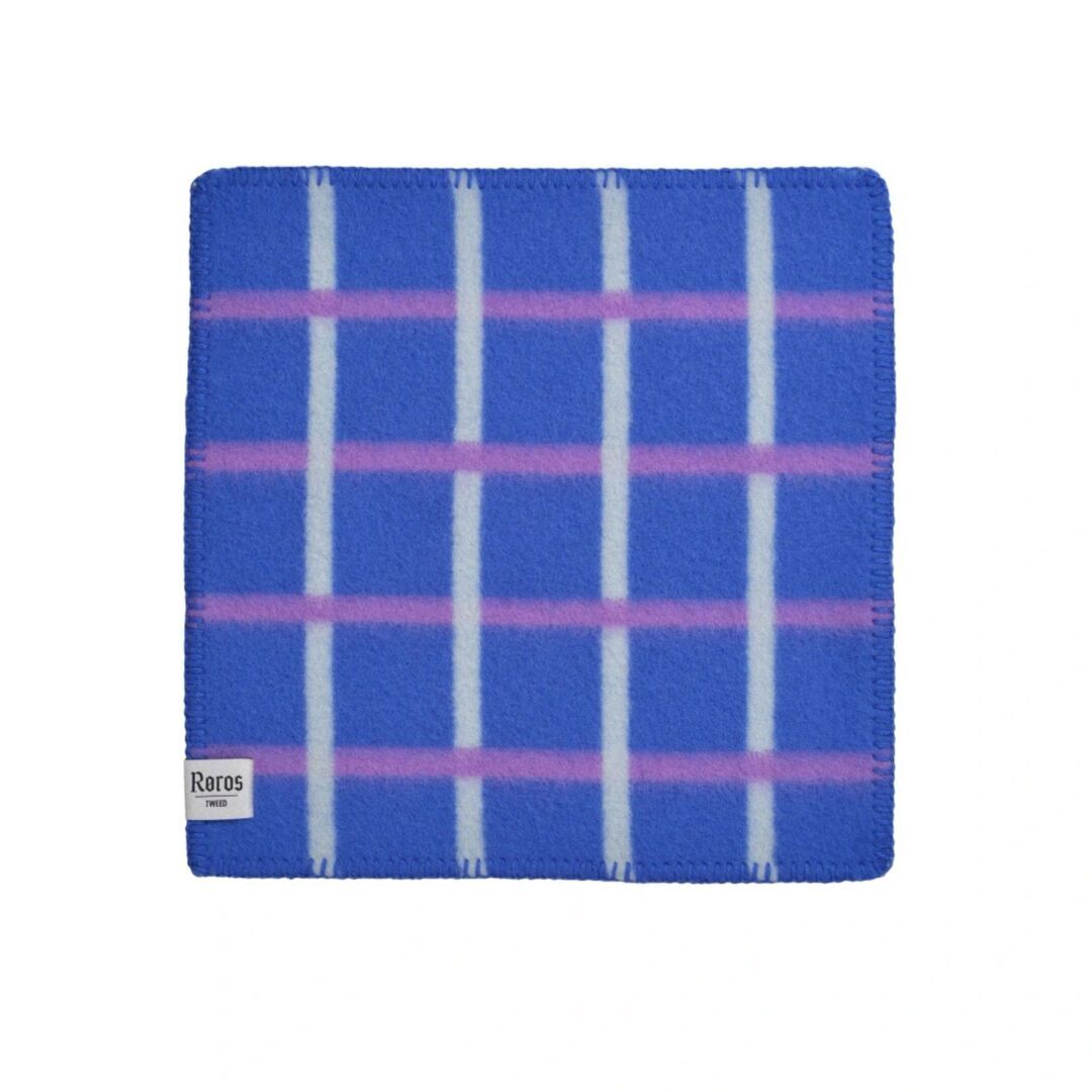 Røros Tweed Sitzkissen aus Lammwolle Knut von Røros Tweed Kobaltblau