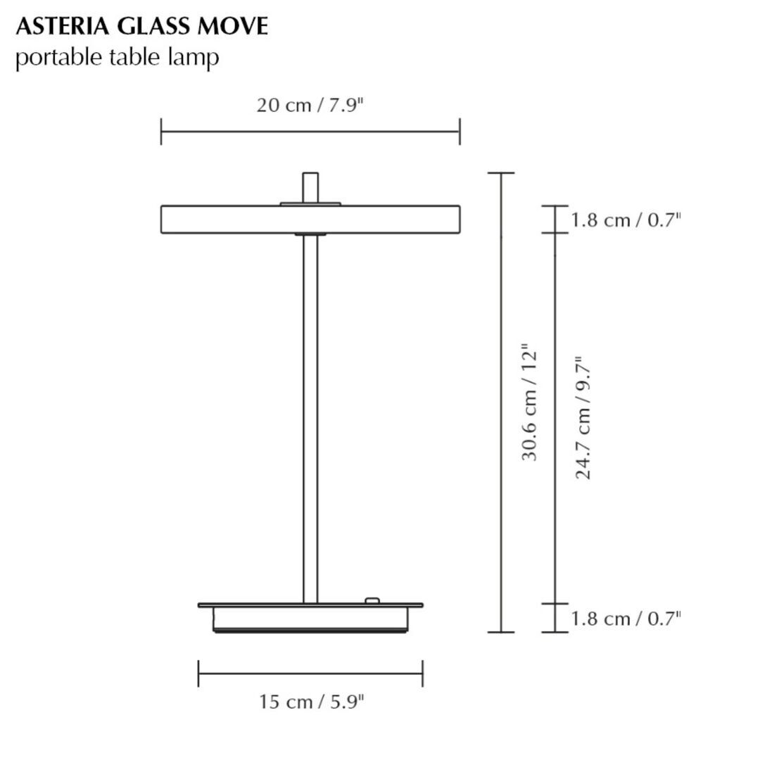Umage Aufladbare Tischleuchte Asteria Glass Move von Umage 