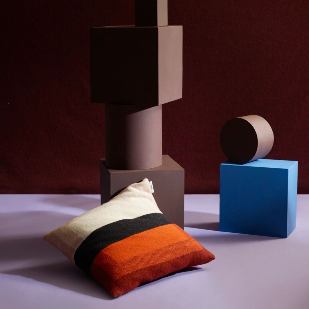 Røros Tweed Lammwollkissen Bento 50 x 50 cm von Røros Tweed Rosehip