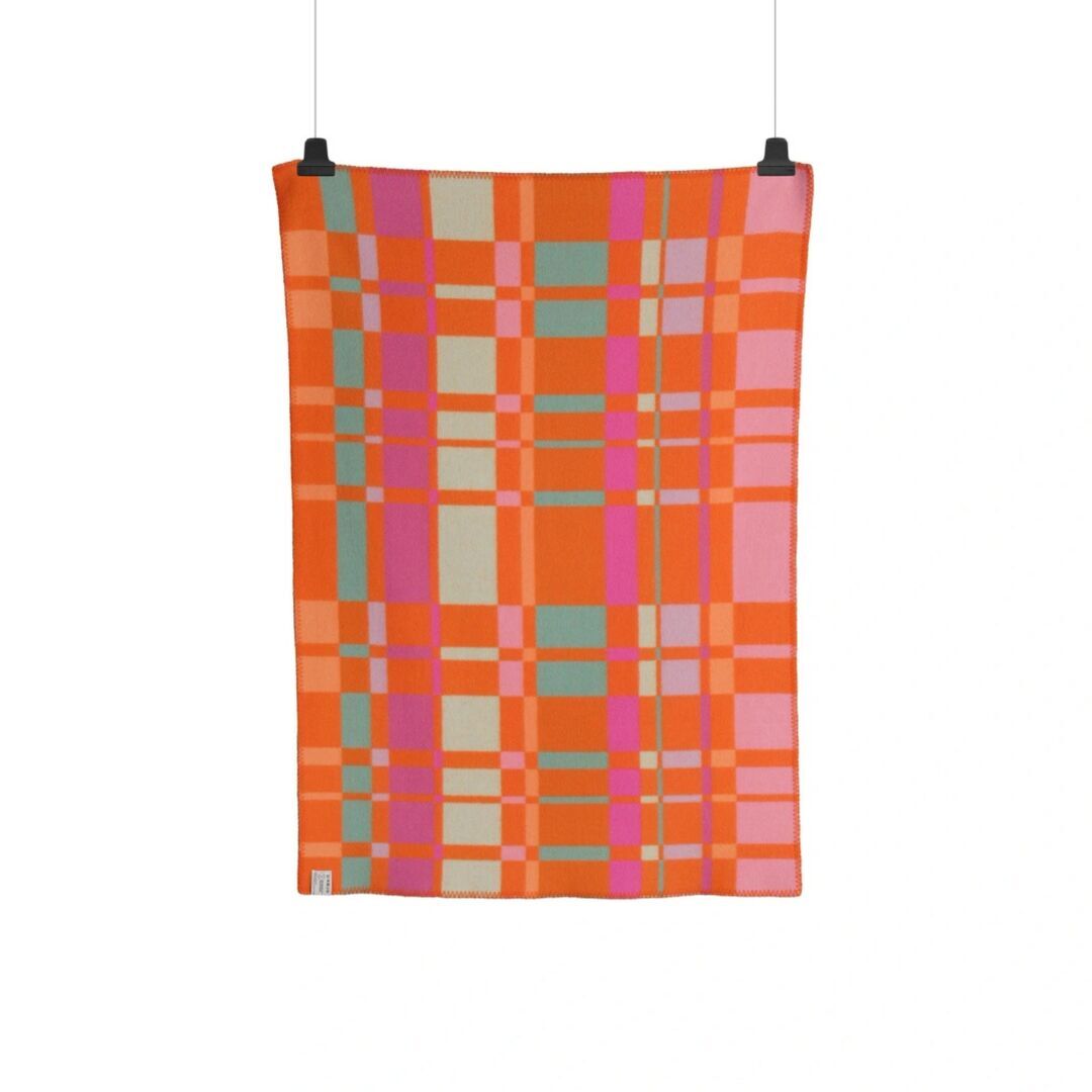 Røros Tweed,Lammwolldecke City 135 x 200 cm von Røros Tweed,orange,Wohntextilien,Plaids