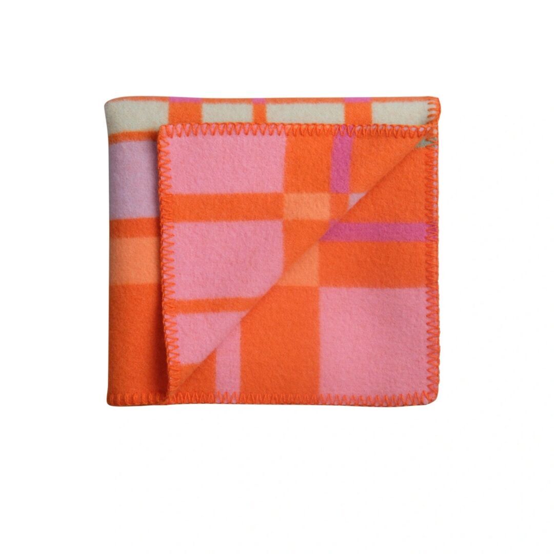 Røros Tweed,Lammwolldecke City 135 x 200 cm von Røros Tweed,orange,Wohntextilien,Plaids