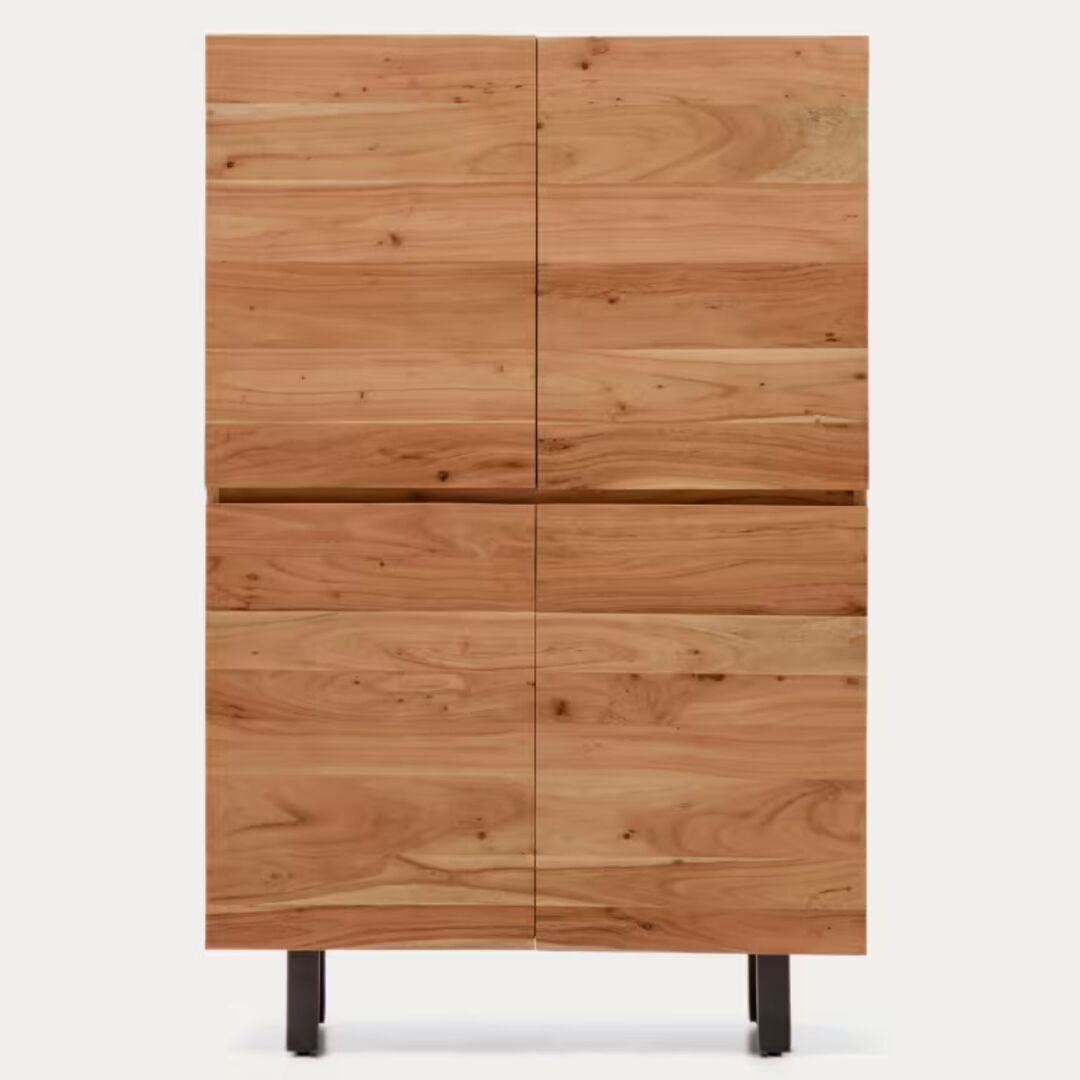 Kave_Home_4_türiges_Highboard_Uxue_Shwarz_Bein_2