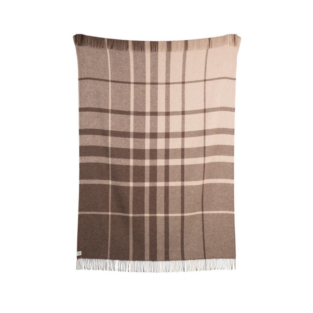 Røros Tweed Lammwolldecke Filos 135 x 200 cm von Røros Tweed Braun 