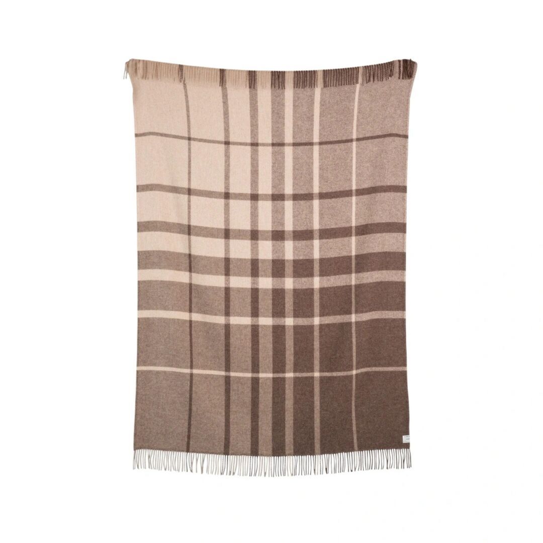 Røros Tweed Lammwolldecke Filos 135 x 200 cm von Røros Tweed Braun 