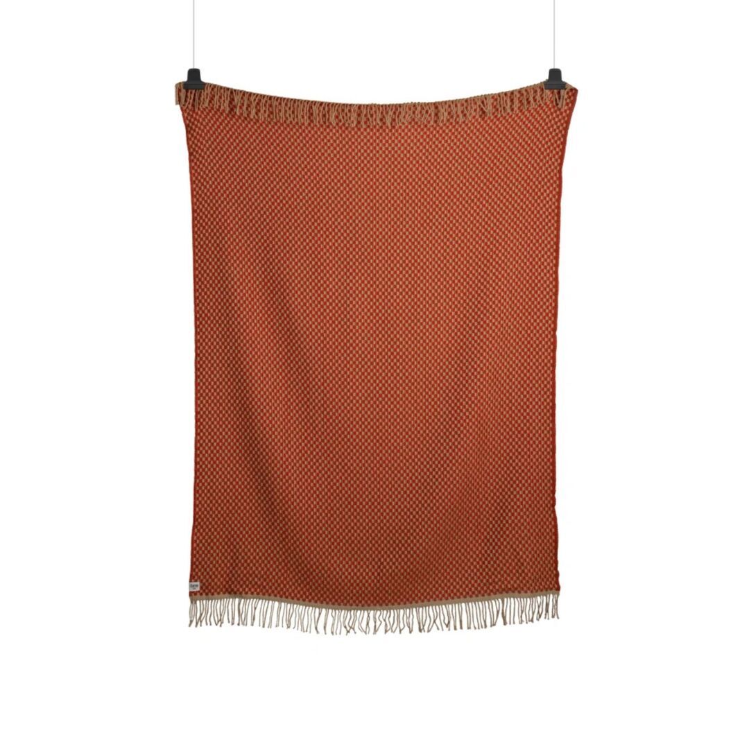 Røros Tweed Lammwolldecke Isak 150 x 210 cm von Røros Tweed Red Sumac