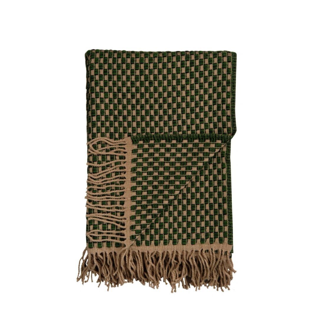 Røros Tweed Lammwolldecke Isak 150 x 210 cm von Røros Tweed Green Meadow