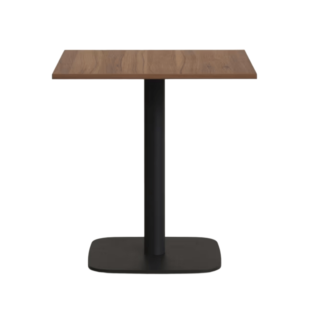 Kave Home Tisch Melamin Dina von Kave Home Nussbaum / Metallbein Schwarz lackiert