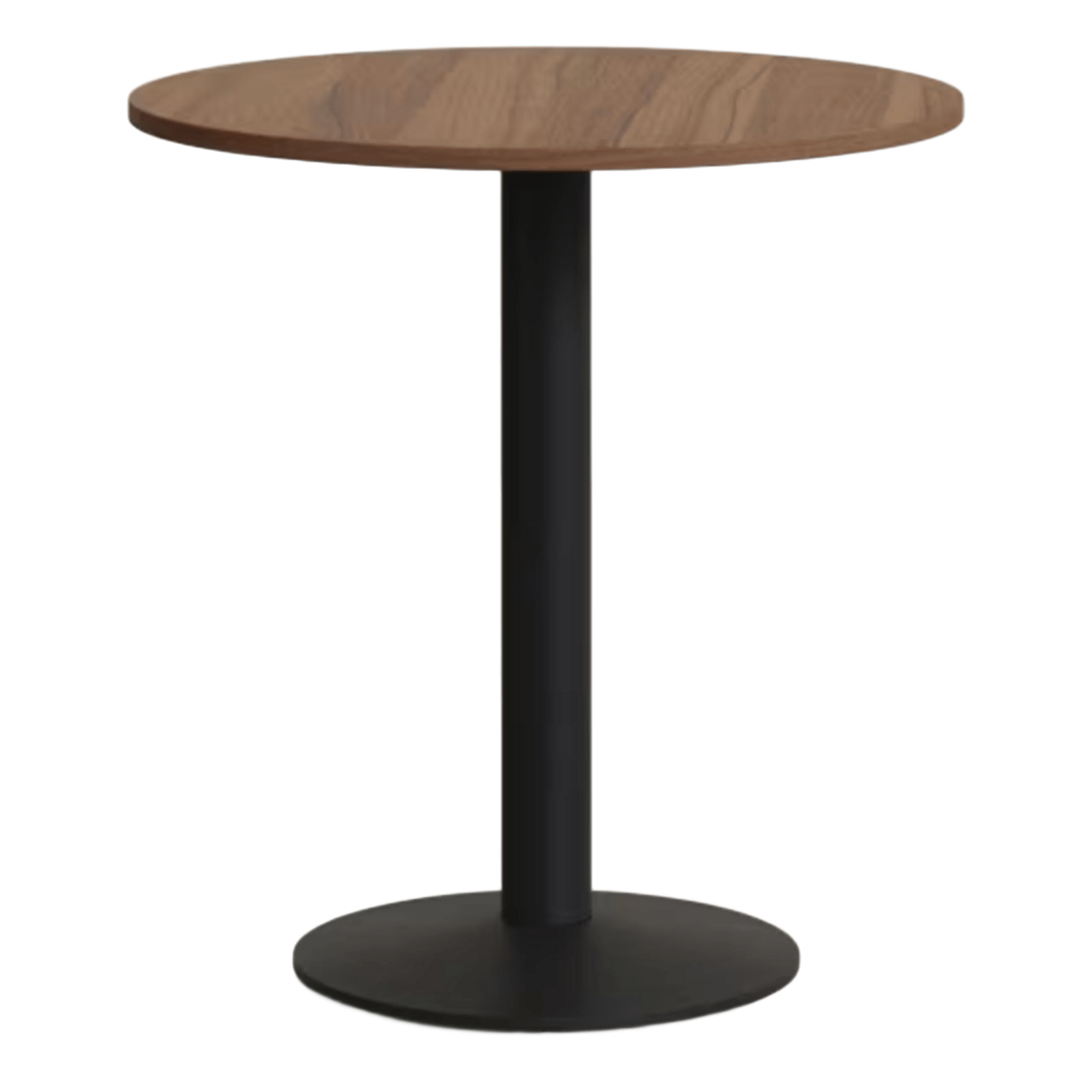Kave Home Runder Tisch Melamin Esilda von Kave Home Nussbaum / Metallbein Schwarz lackiert