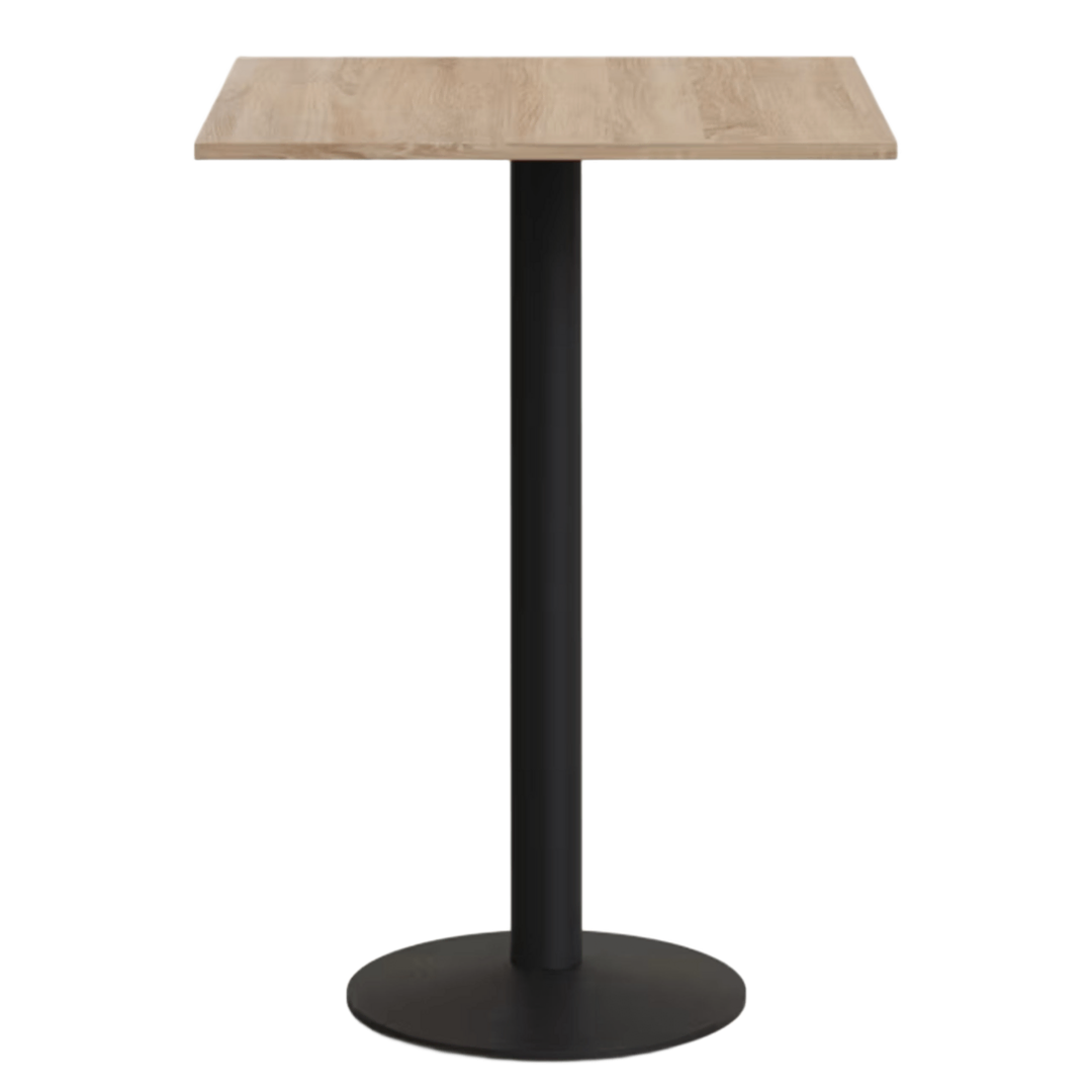Kave Home Stehtisch Melamin Esilda 60 x 60 cm von Kave Home Natur / Metallbein Schwarz lackiert