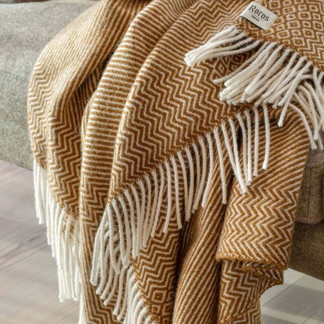 Røros Tweed,Lammwolldecke Kattefot 140 x 220 cm von Røros Tweed,Wohntextilien,Plaids