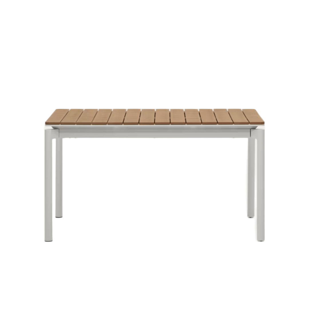 Kave Home Gartentisch Canyelles ausziehbar von Kave Home B: 140 - 200 cm / T: 90 cm / H: 76 cm, Hellgrau / Braun