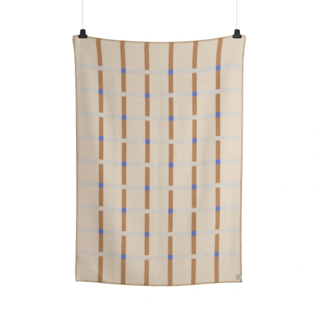 Røros Tweed Lammwolldecke Knut 135 x 200 cm von Røros Tweed Taupe