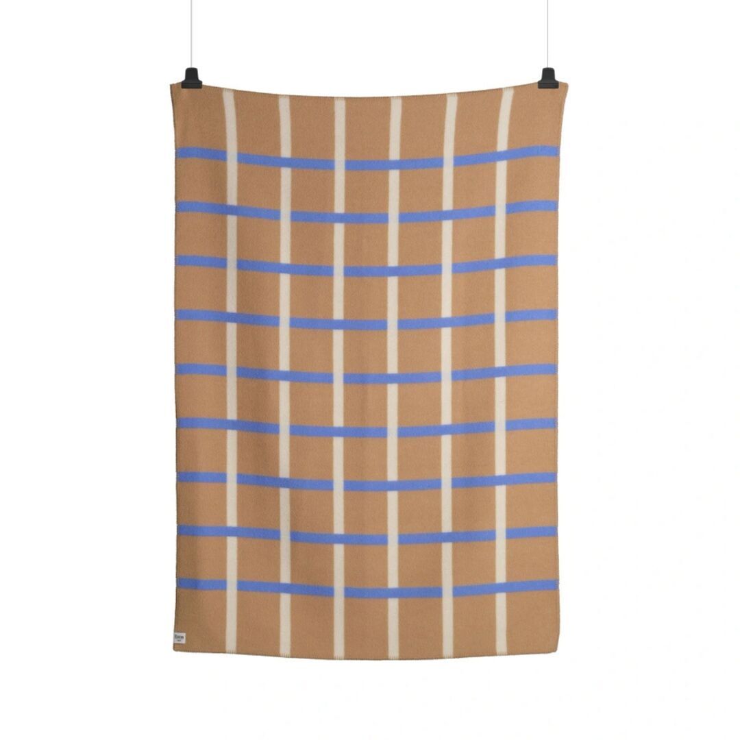 Røros Tweed Lammwolldecke Knut 135 x 200 cm von Røros Tweed Taupe
