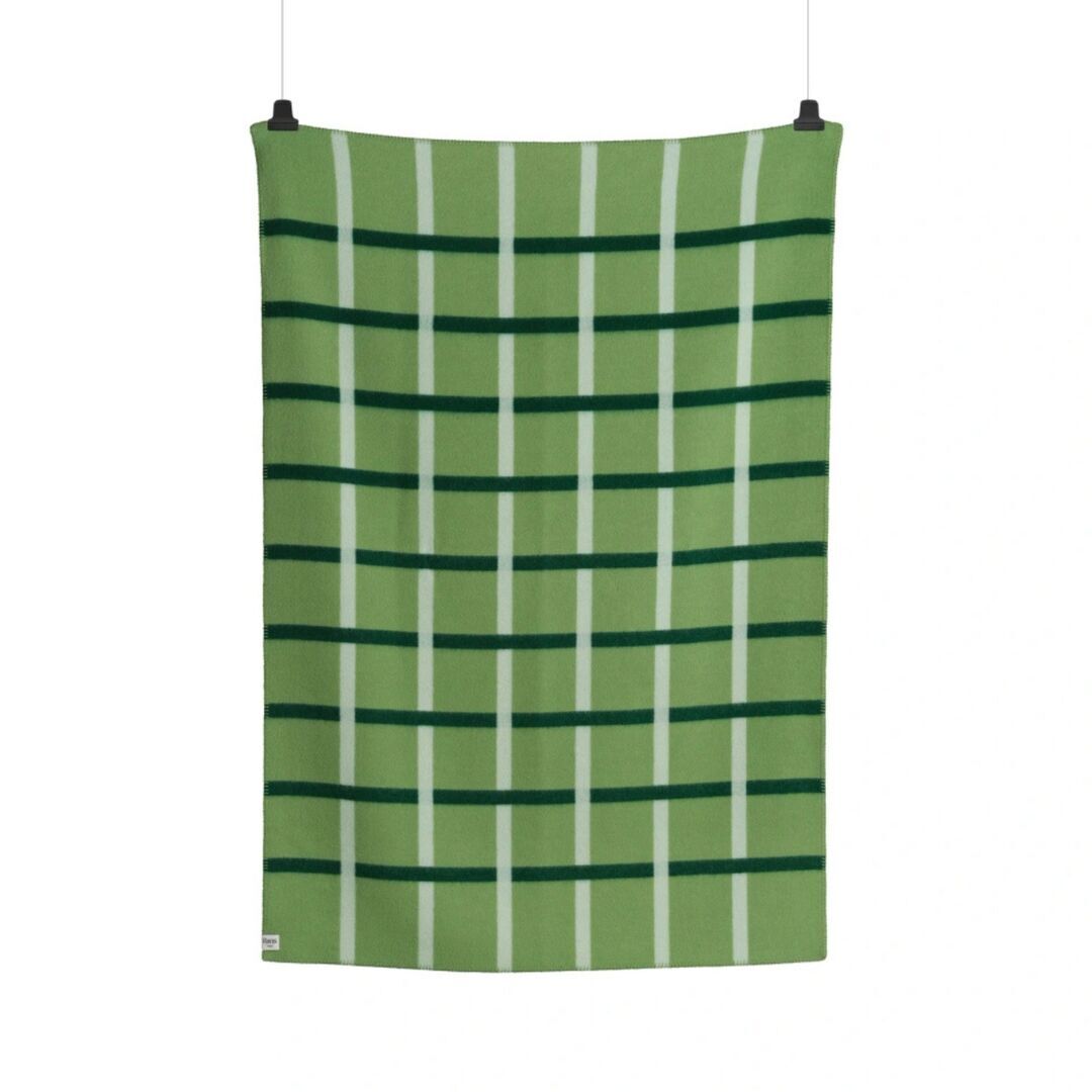 Røros Tweed Lammwolldecke Knut 135 x 200 cm von Røros Tweed Feldgrün