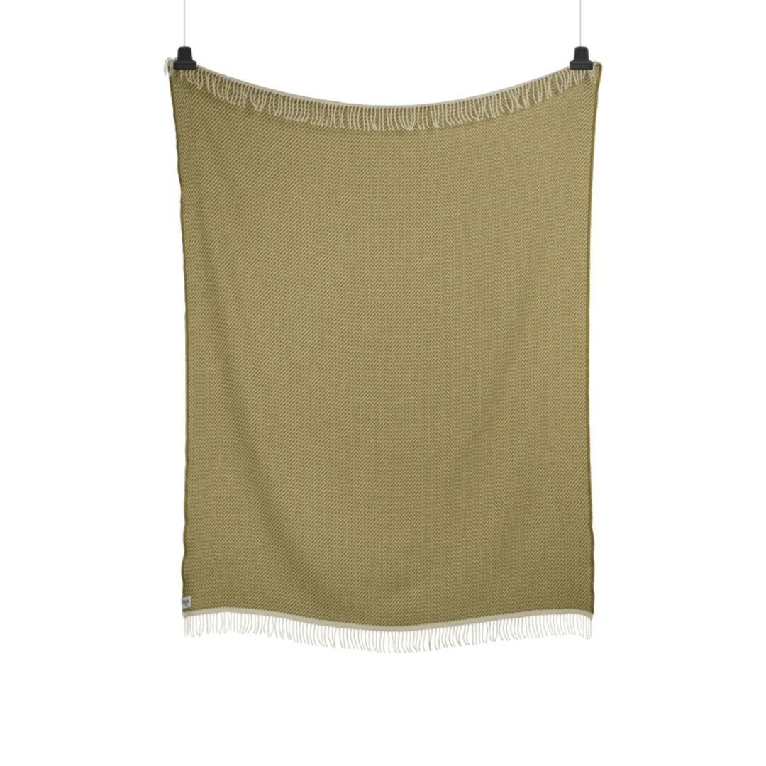 Røros Tweed Lammwolldecke Mello 150 x 210 cm von Røros Tweed Leaf green