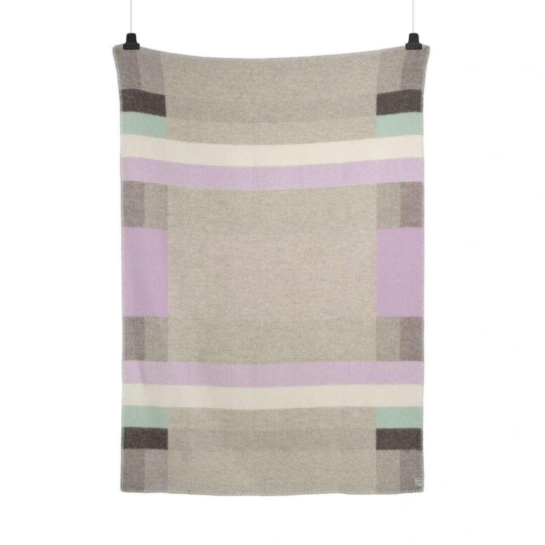Røros Tweed,Lammwolldecke Mikkel 135 x 200 cm von Røros Tweed,Grau,Wohntextilien,Plaids