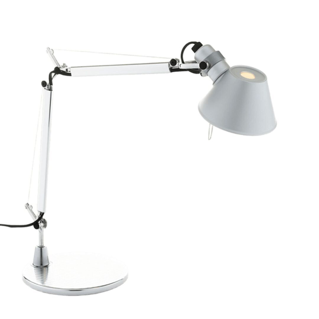 Artemide Tolomeo Micro LED mit Fuss von Artemide 2700K, Aluminium
