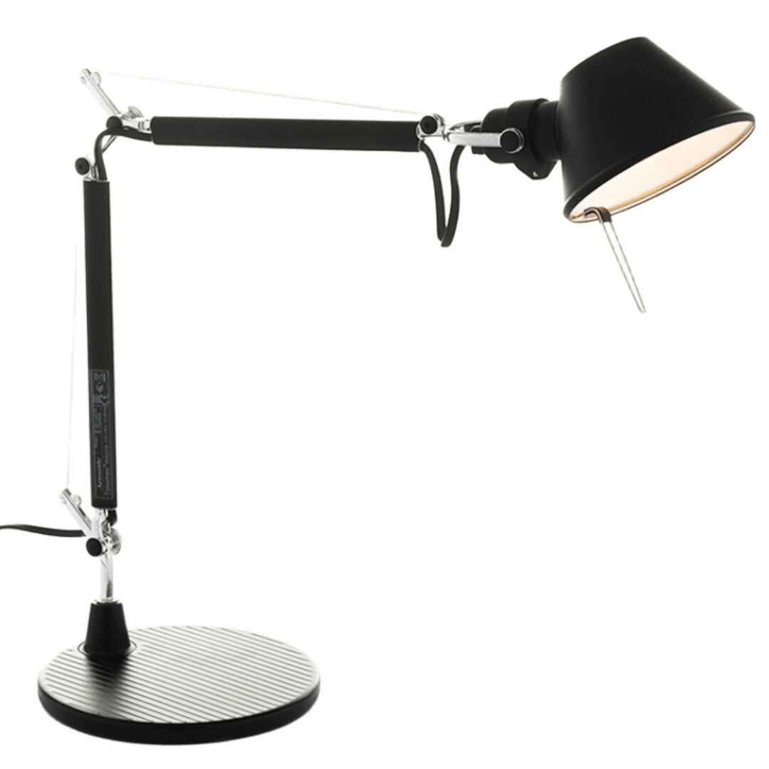 Artemide Tolomeo Micro mit Fuss von Artemide Schwarz