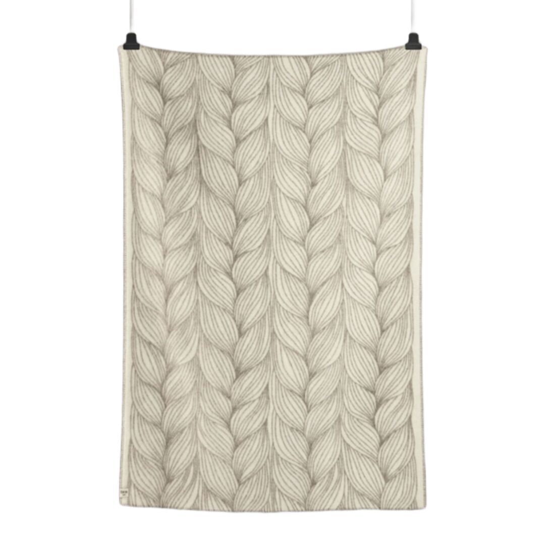 Røros Tweed Lammwolldecke Naturpledd 135 x 200 cm von Røros Tweed Flette