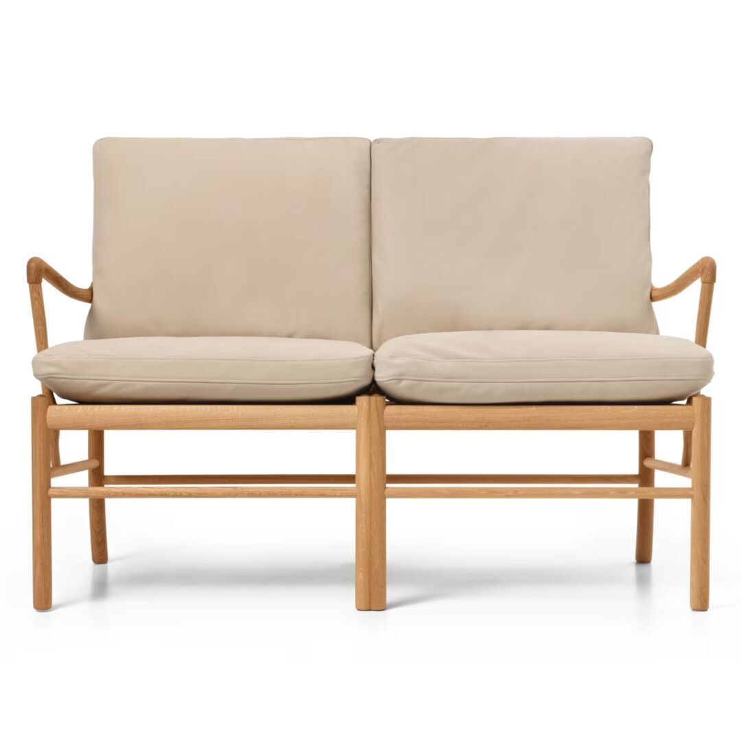 Carl Hansen & Søn OW149-2 Sofa von Carl Hansen & Son Terra Lime 20365, Eiche geölt