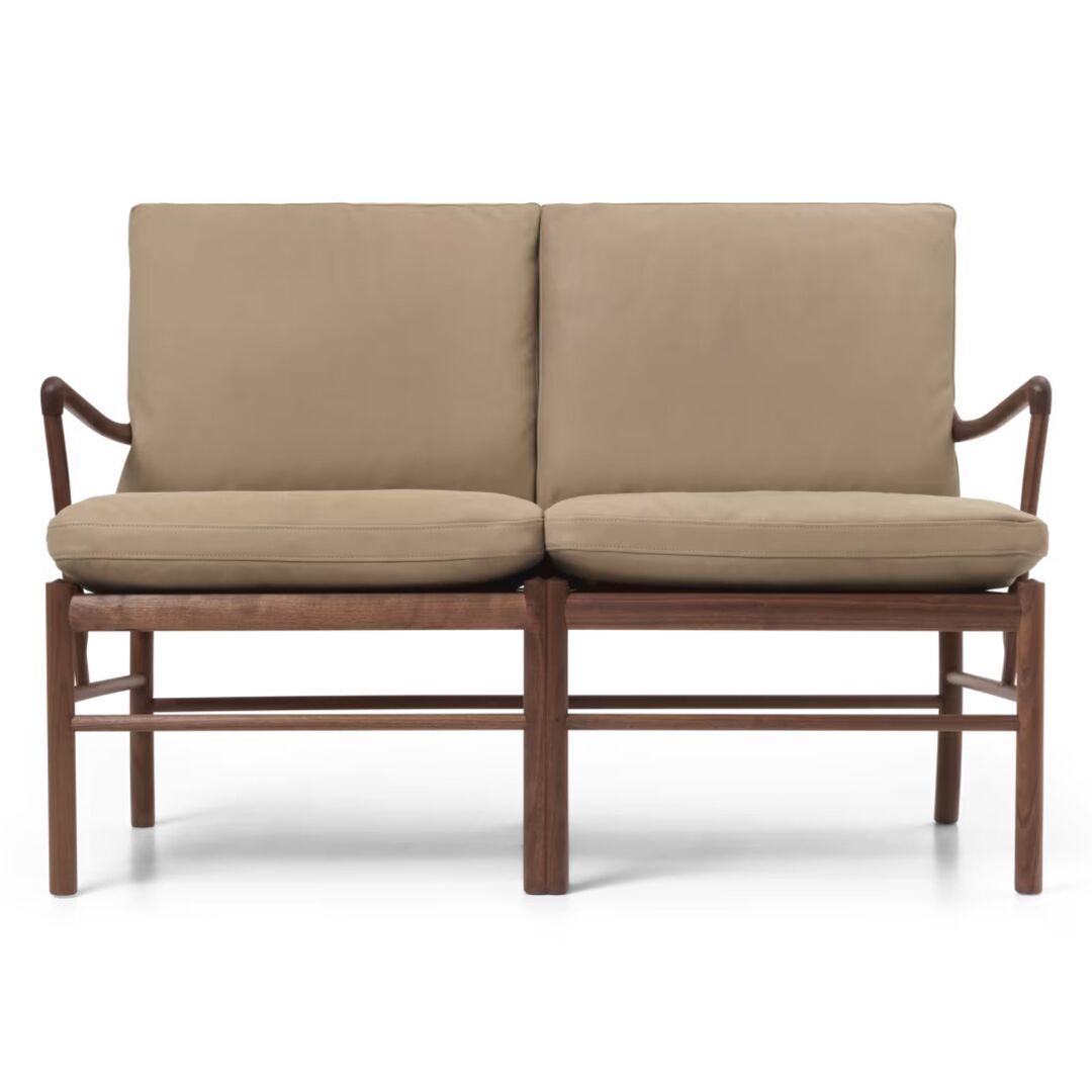 Carl Hansen & Søn OW149-2 Sofa von Carl Hansen & Son Terra Marble 20366, Walnuss geölt