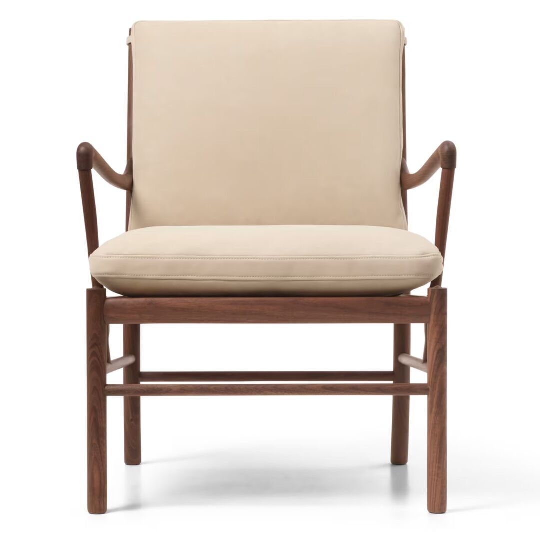 Carl Hansen & Søn OW 149 Chair mit Lederbezug von Carl Hansen & Son Terra Lime 20365, Walnuss geölt