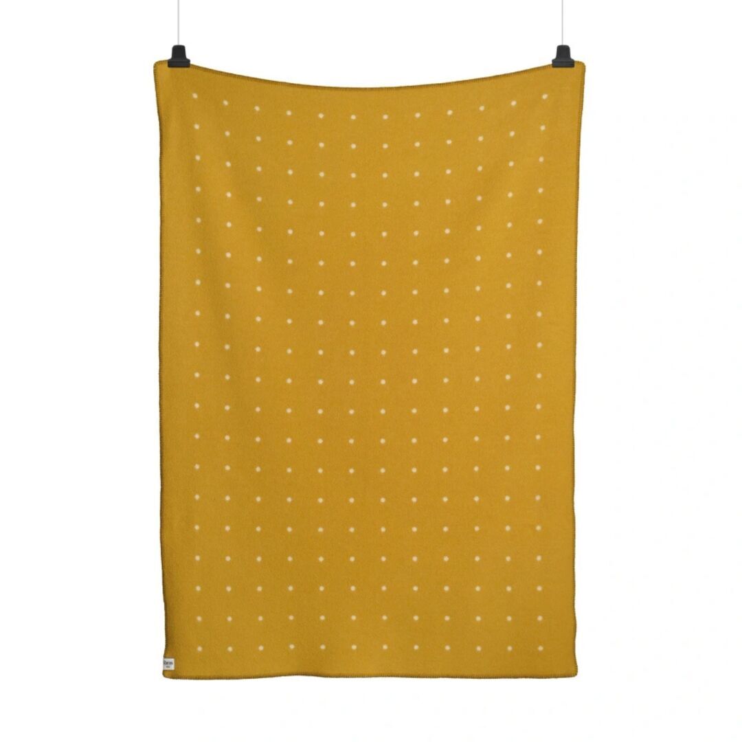 Røros Tweed Lammwolldecke Pastille 135 x 200 cm von Røros Tweed Sun Yellow
