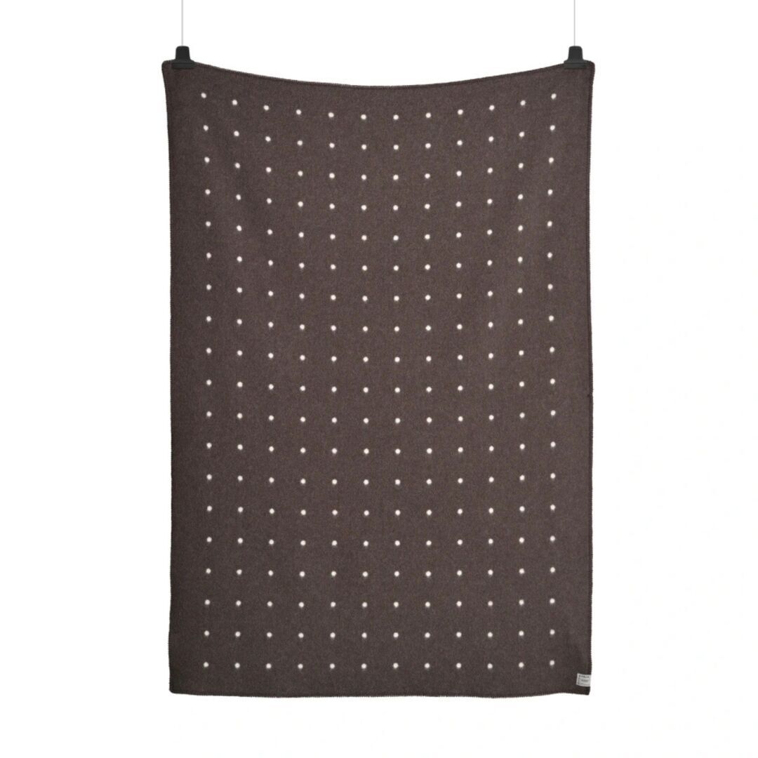 Røros Tweed Lammwolldecke Pastille 135 x 200 cm von Røros Tweed Black and White