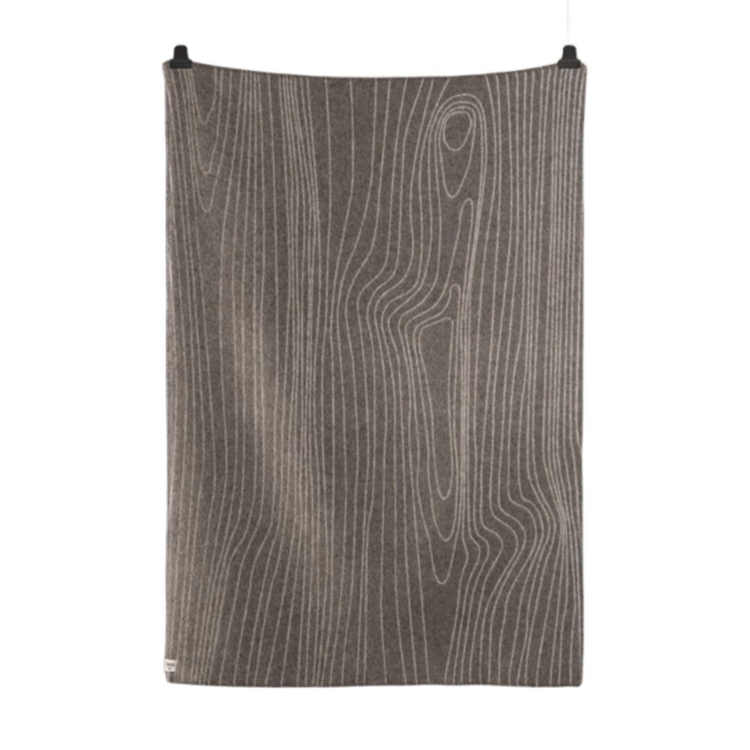 Røros Tweed Lammwolldecke Skog 135 x 200 cm von Røros Tweed Grau/Natur