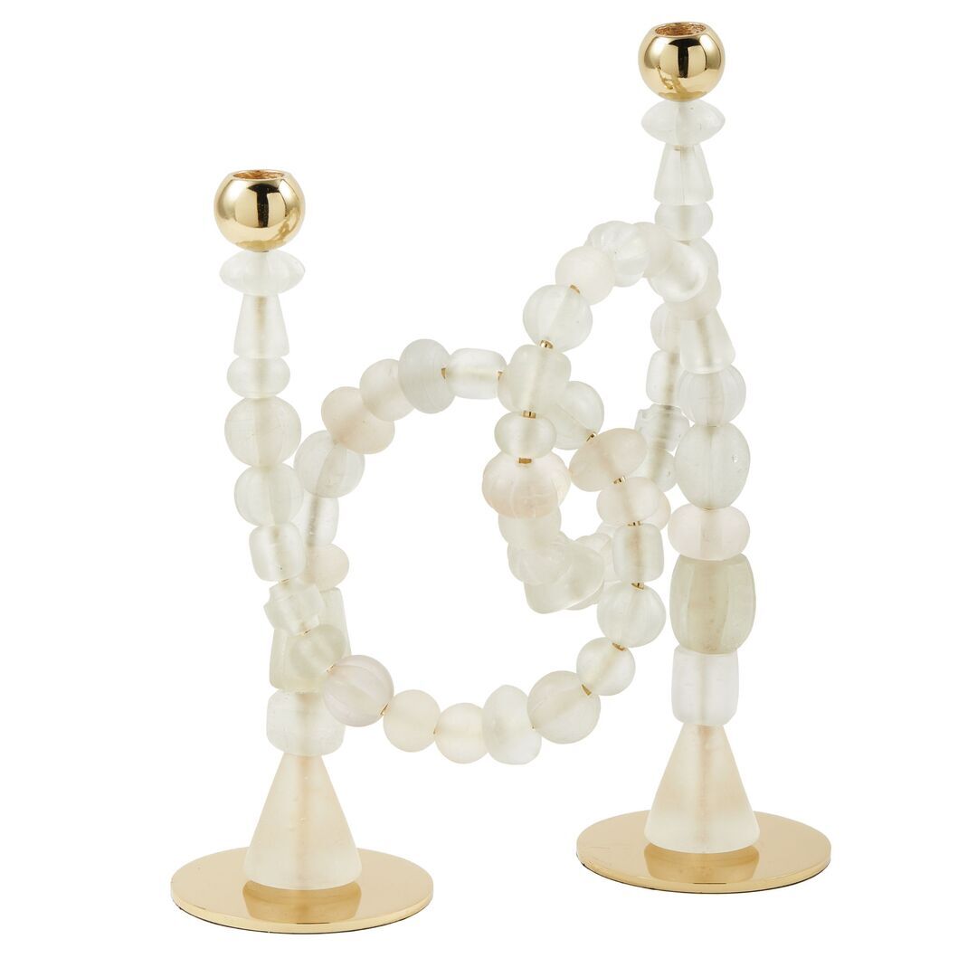 Pols Potten Kerzenhalter Beads von Pols Potten Weiss