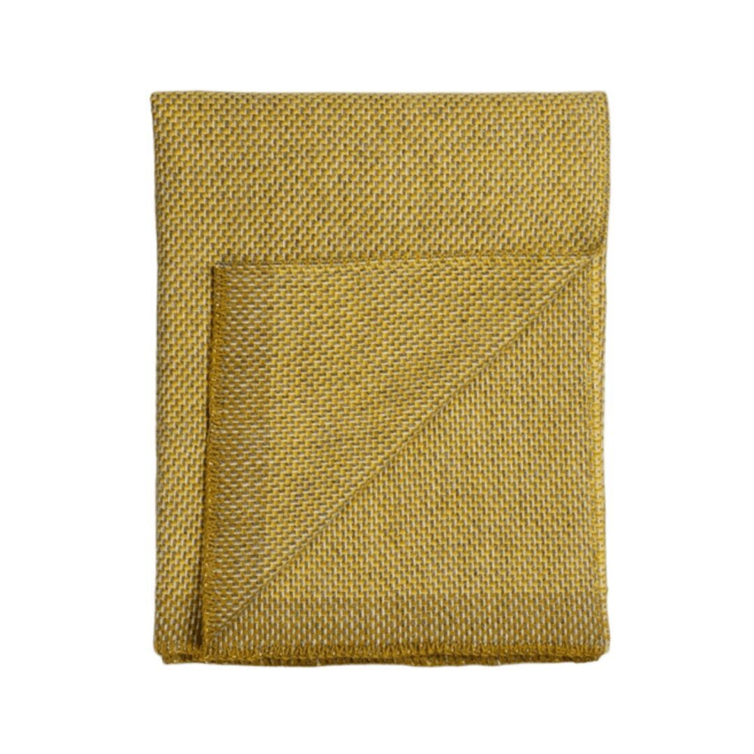 Røros Tweed Lammwolldecke Una 150 x 200 cm von Røros Tweed Ocker
