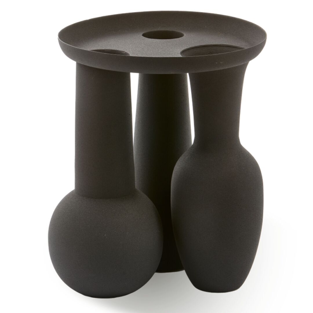 Pols Potten Vase mit Teller Roman von Pols Potten Schwarz