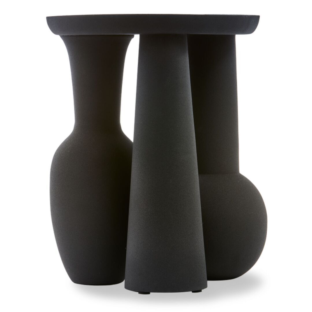Pols Potten Vase mit Teller Roman von Pols Potten Schwarz