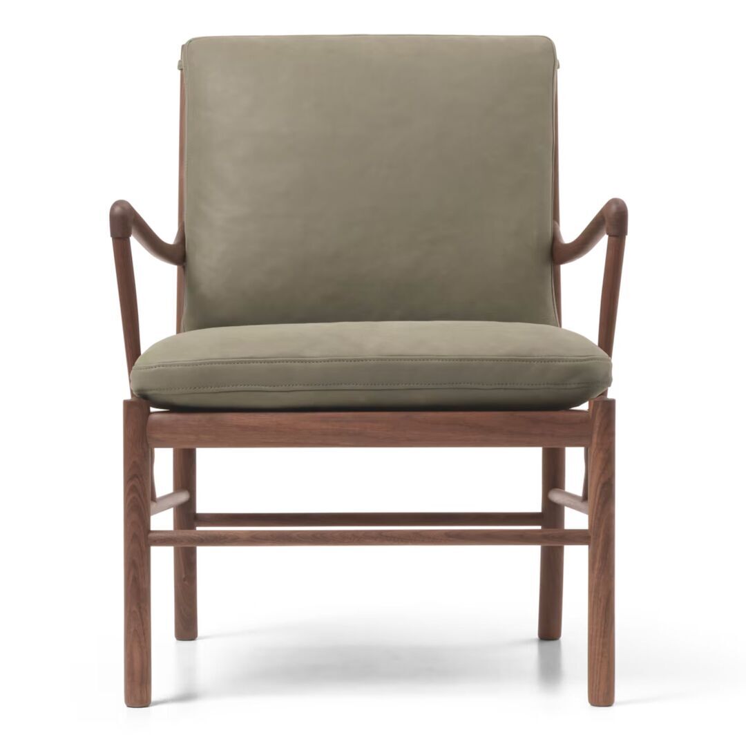 Carl Hansen & Søn OW 149 Chair mit Lederbezug von Carl Hansen & Son Terra Jade 20368, Walnuss geölt
