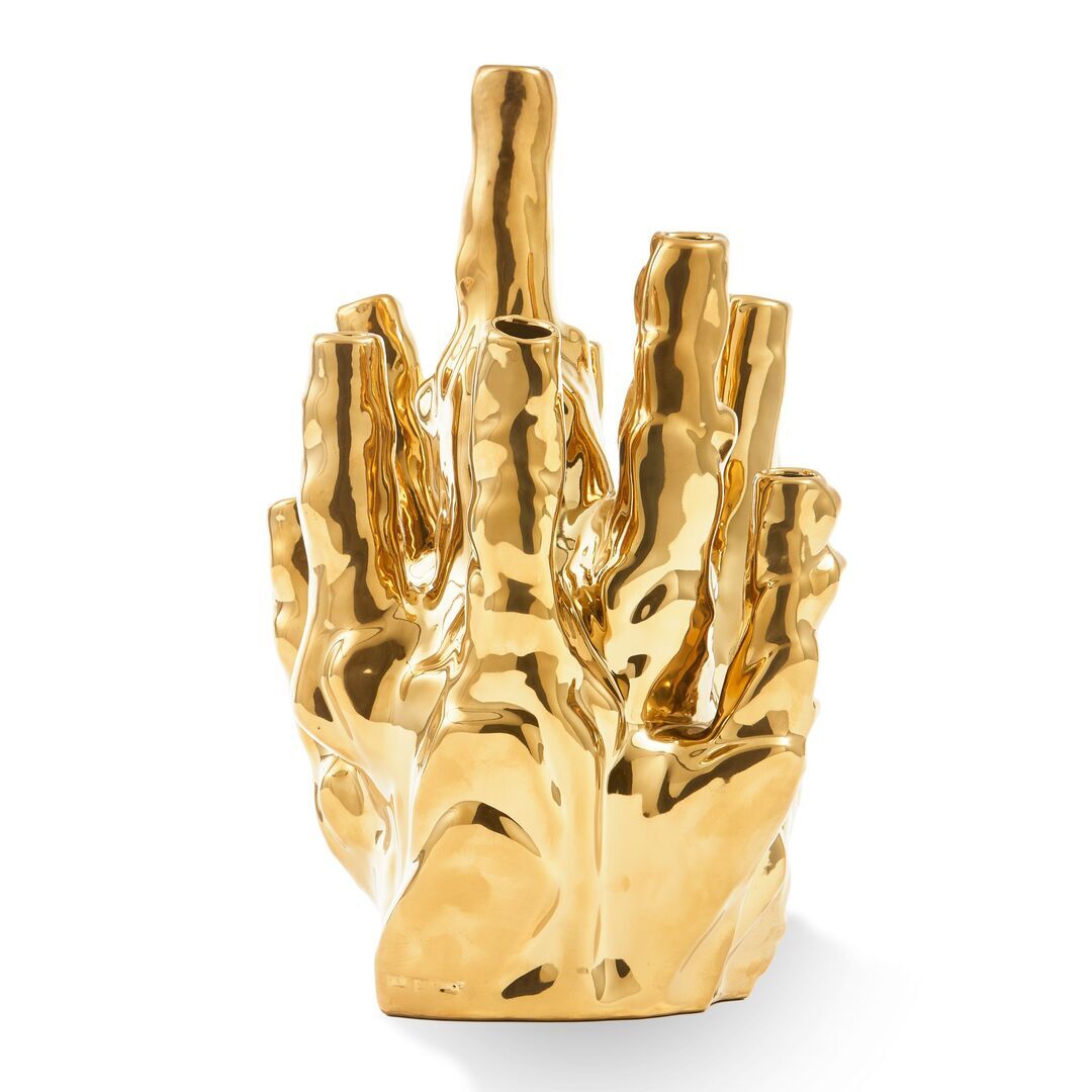 Pols Potten Coral Vase von Pols Potten Gold, 10-Tulips