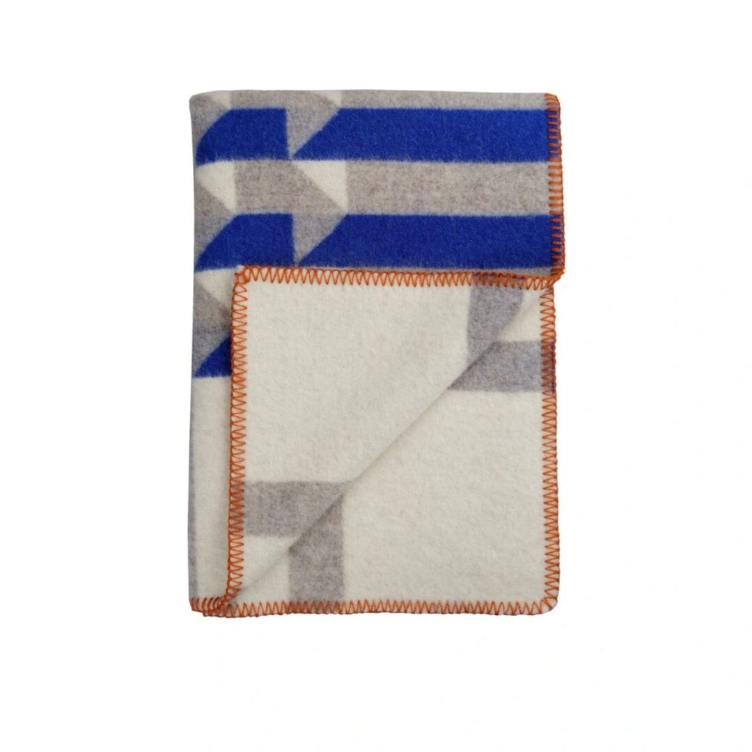Røros Tweed Baby Lammwolldecke Kvam 67 x 100 cm von Røros Tweed Blue