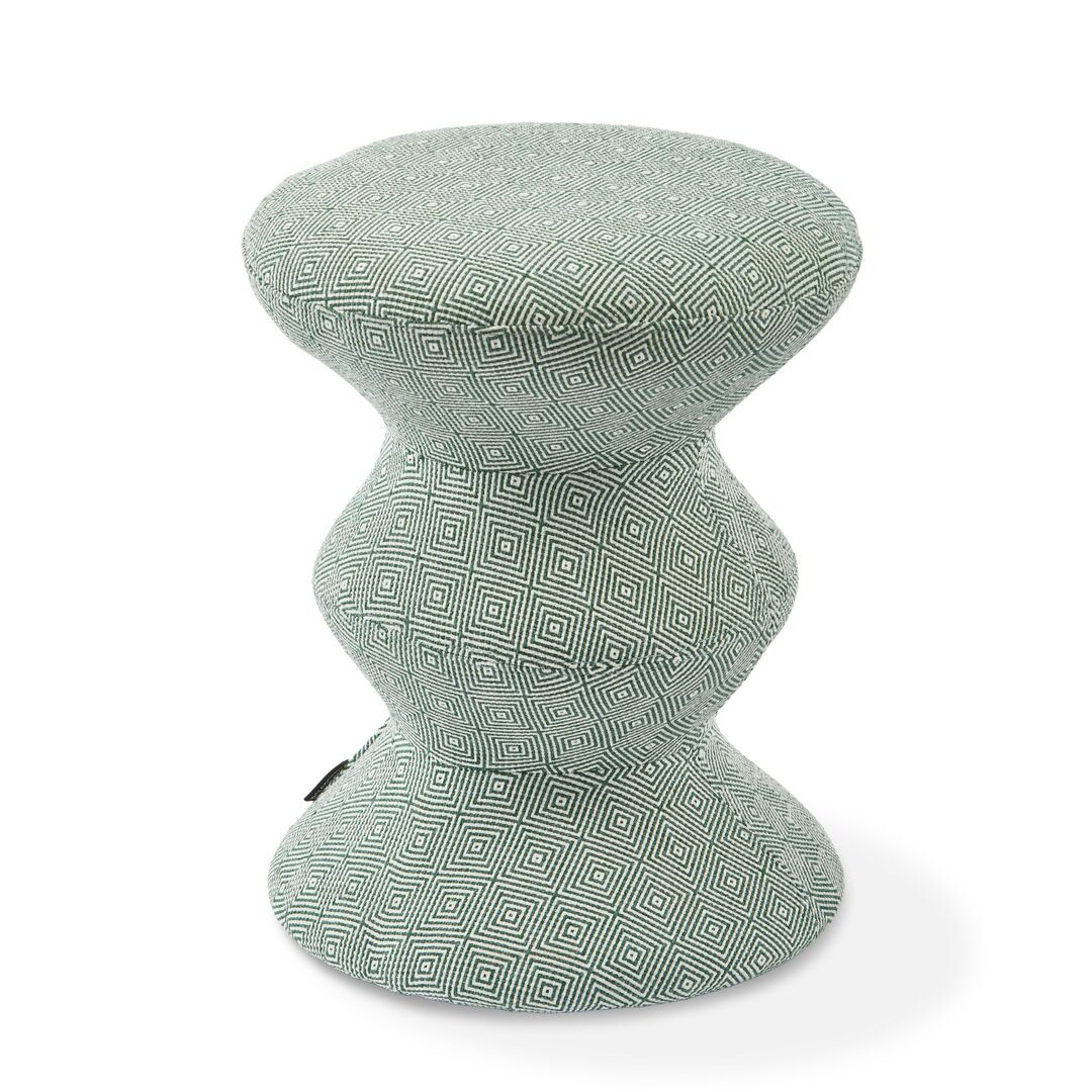 Pols Potten Polsterhocker Zig Zag Soft von Pols Potten Hellgrün