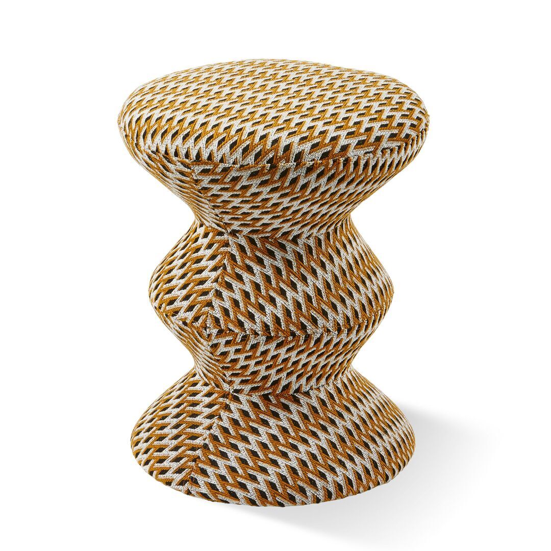 Pols Potten Polsterhocker Zig Zag Soft von Pols Potten Ocker