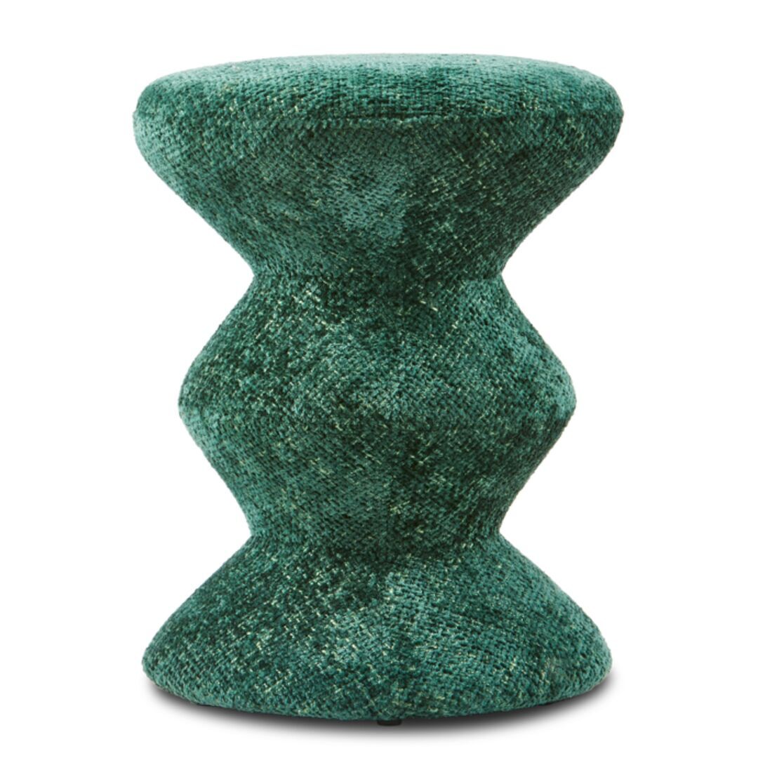 Pols Potten Polsterhocker Zig Zag Soft von Pols Potten Dunkelgrün