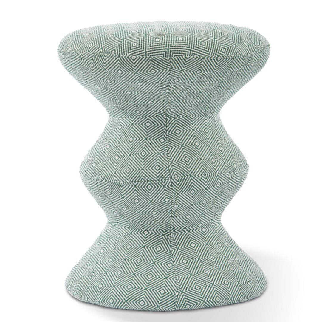 Pols Potten Polsterhocker Zig Zag Soft von Pols Potten Hellgrün