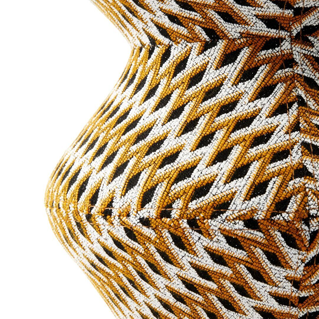 Pols Potten Polsterhocker Zig Zag Soft von Pols Potten Ocker