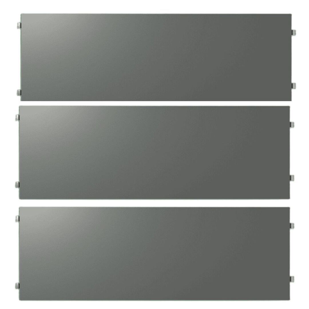 String Furniture Shelves / Pack 3 Darkgrau, B: 58 cm, T: 20 cm