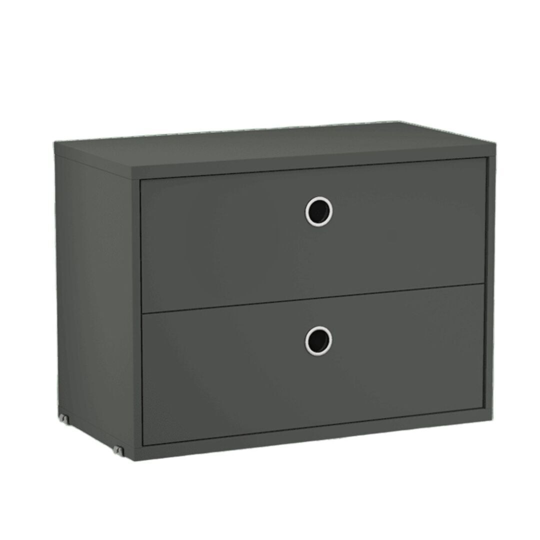 String Furniture Cabinet with Drawers Darkgrau, B: 58 cm, T: 30 cm