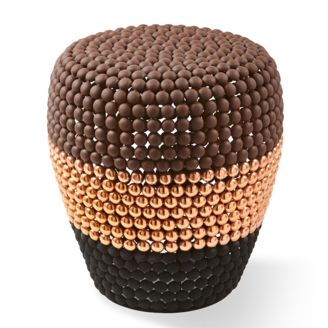 Pols Potten Striped Stool Dot von Pols Potten Dunkelbraun