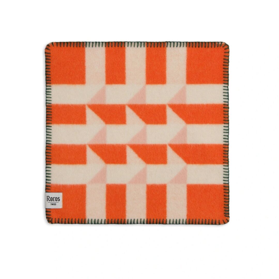 Røros Tweed Sitzkissen aus Lammwolle Kvam im 4er Set von Røros Tweed Orange