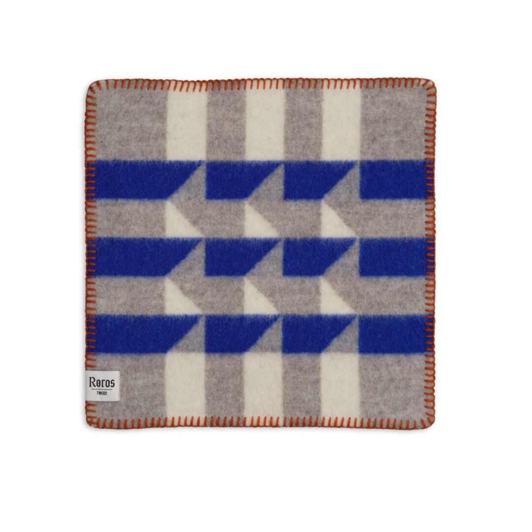 Røros Tweed Sitzkissen aus Lammwolle Kvam im 4er Set von Røros Tweed Blue