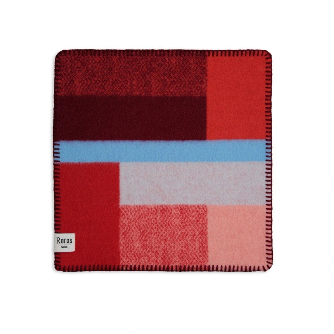 Røros Tweed Sitzkissen aus Lammwolle Mikkel im 4er Set von Røros Tweed Rot