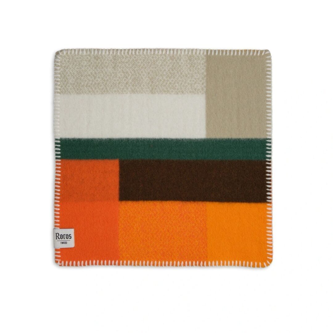 Røros Tweed Sitzkissen aus Lammwolle Mikkel im 4er Set von Røros Tweed Orange
